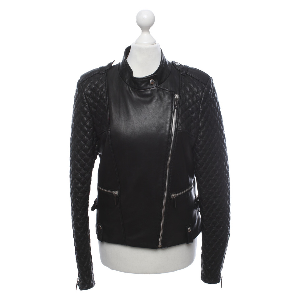 Barbara Bui Jacket/Coat Leather in Black