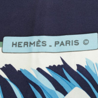Hermès silk carré scarf "Cols verts"