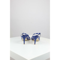Twinset Milano Sandalen aus Leder in Blau