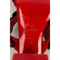 Christian Louboutin Sandals Suede in Red