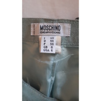 Moschino Cheap And Chic Paire de Pantalon en Daim en Turquoise