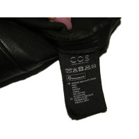 Cos Dress Leather in Black