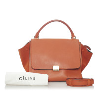 Céline Trapeze Bag en Cuir en Orange