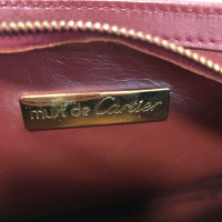 Cartier Clutch aus Leder in Bordeaux