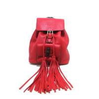 Gucci Bamboo Backpack Leather in Red
