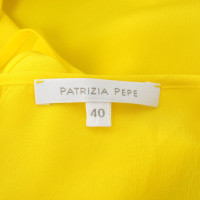 Patrizia Pepe Zijden shirt in geel