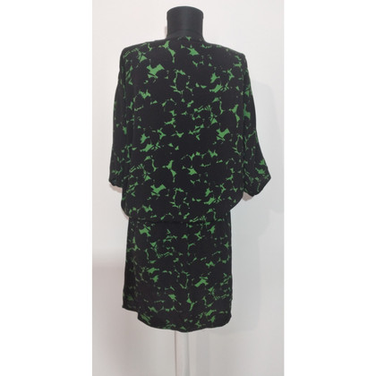 Ganni Kleid aus Viskose in Grün