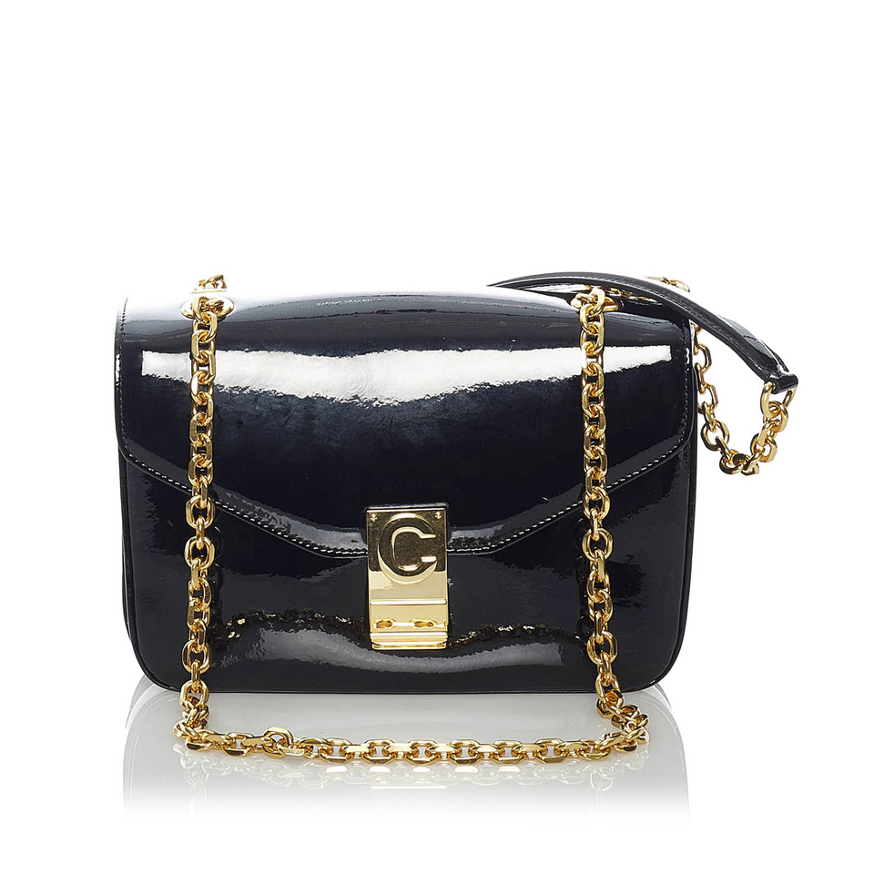 Céline C Bag Patent leather in Black