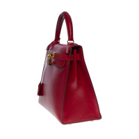 Hermès Kelly Bag 28 in Pelle in Rosso