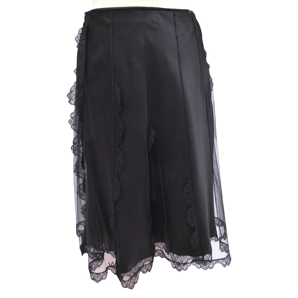 Christian Dior Tulle skirt with lace ruffles
