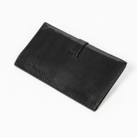 Hermès Béarn Compact Wallet in Pelle in Nero