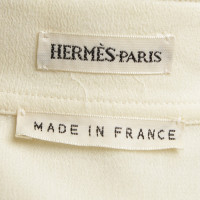 Hermès Ärmellose Bluse in Creme und Schwarz