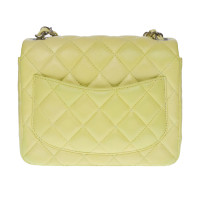 Chanel Classic Flap Bag Mini Square Leather in Green
