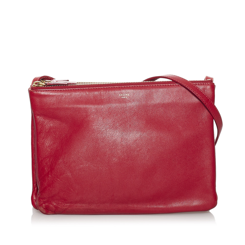 Céline Trio Bag in Pelle in Rosso