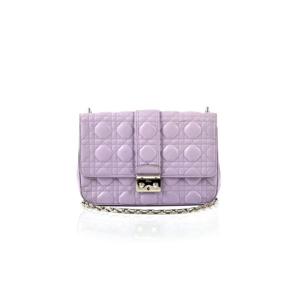 Christian Dior Schoudertas Leer in Violet