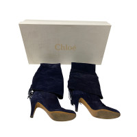 Chloé Stiefel aus Wildleder in Blau