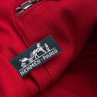 Hermès Tote bag in Cotone in Rosso
