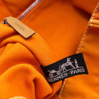 Hermès Tote bag in Cotone in Arancio