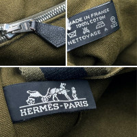 Hermès Tote Bag aus Baumwolle in Grün
