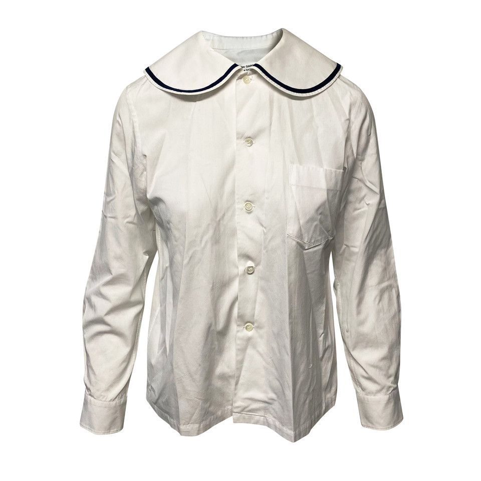 Comme Des Garçons Top Silk in White