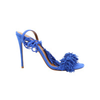 Aquazzura Sandalen aus Wildleder in Blau