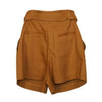 Tibi Shorts Linen in Brown