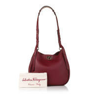 Salvatore Ferragamo Shoulder bag Leather in Red