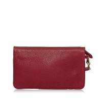Burberry Clutch Bag Leather in Red