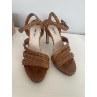 Miu Miu Sandals Leather in Brown