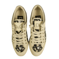 Dolce & Gabbana Sneakers aus Leder in Beige