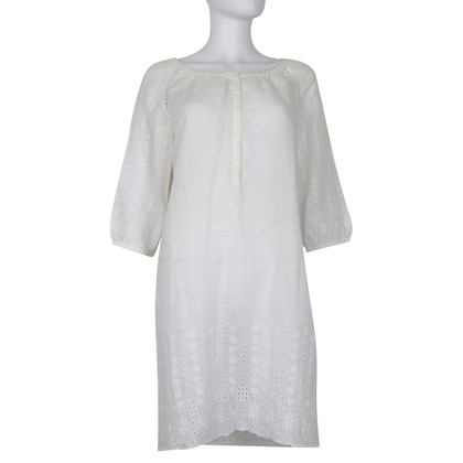 Massimo Dutti Kleid aus Baumwolle in Weiß