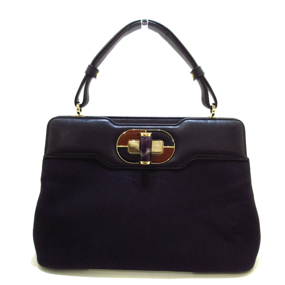 Bulgari Handbag Canvas in Black