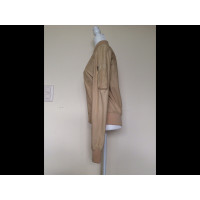 Rick Owens Giacca/Cappotto in Pelle scamosciata in Beige