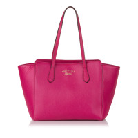 Gucci Swing Tote aus Leder in Rosa / Pink