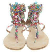 Jeffrey Campbell Sandals with gemstone trimming