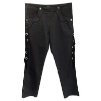 Isabel Marant Black trousers with leather fringes