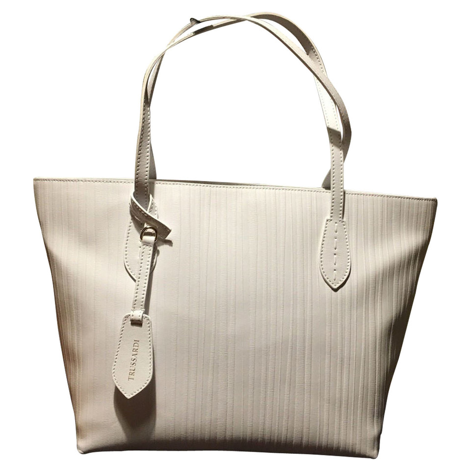 Trussardi Tote bag Leather in White