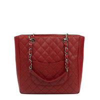 Chanel Shopping Tote Leather in Red