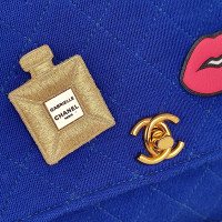 Chanel Flap Bag Katoen in Blauw