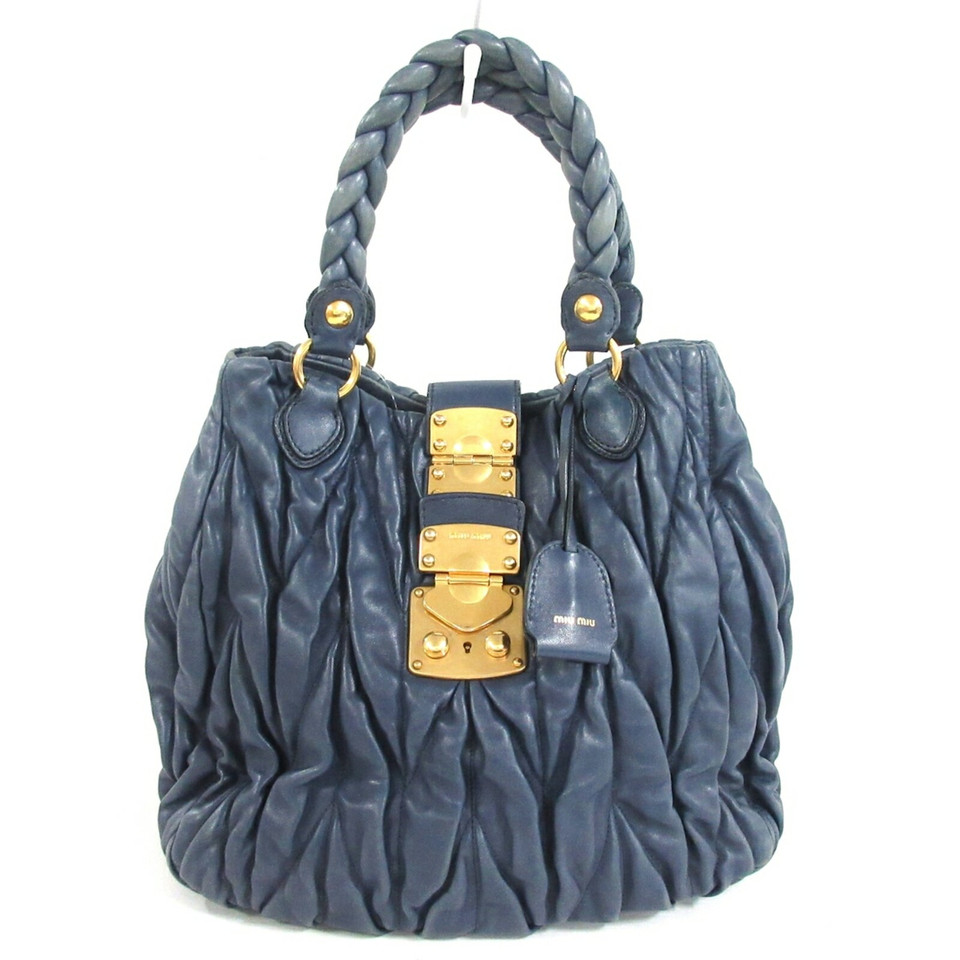 Miu Miu Handbag Leather in Blue