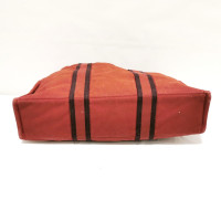 Hermès Tote Bag aus Canvas in Rot