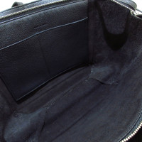 Céline Tri Fold Shoulder Bag in Pelle in Nero
