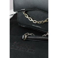 Karl Lagerfeld Handtasche aus Leder in Schwarz