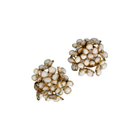 Chanel Boucle d'oreille en Blanc