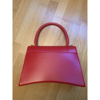 Balenciaga Hourglass Medium 22 Leather in Red