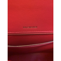 Balenciaga Hourglass Medium 22 Leather in Red