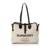 Burberry Tote bag in Tela in Bianco