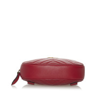 Gucci GG Marmont Matelassé Belt Bag in Pelle in Rosso