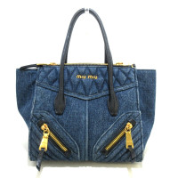 Miu Miu Tote bag Jeans fabric in Blue