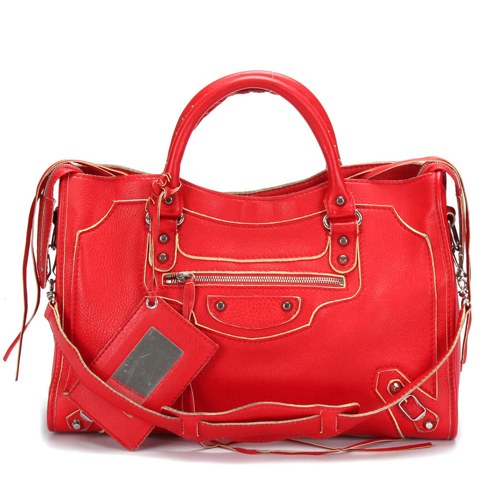 Balenciaga City Bag aus Leder in Rot